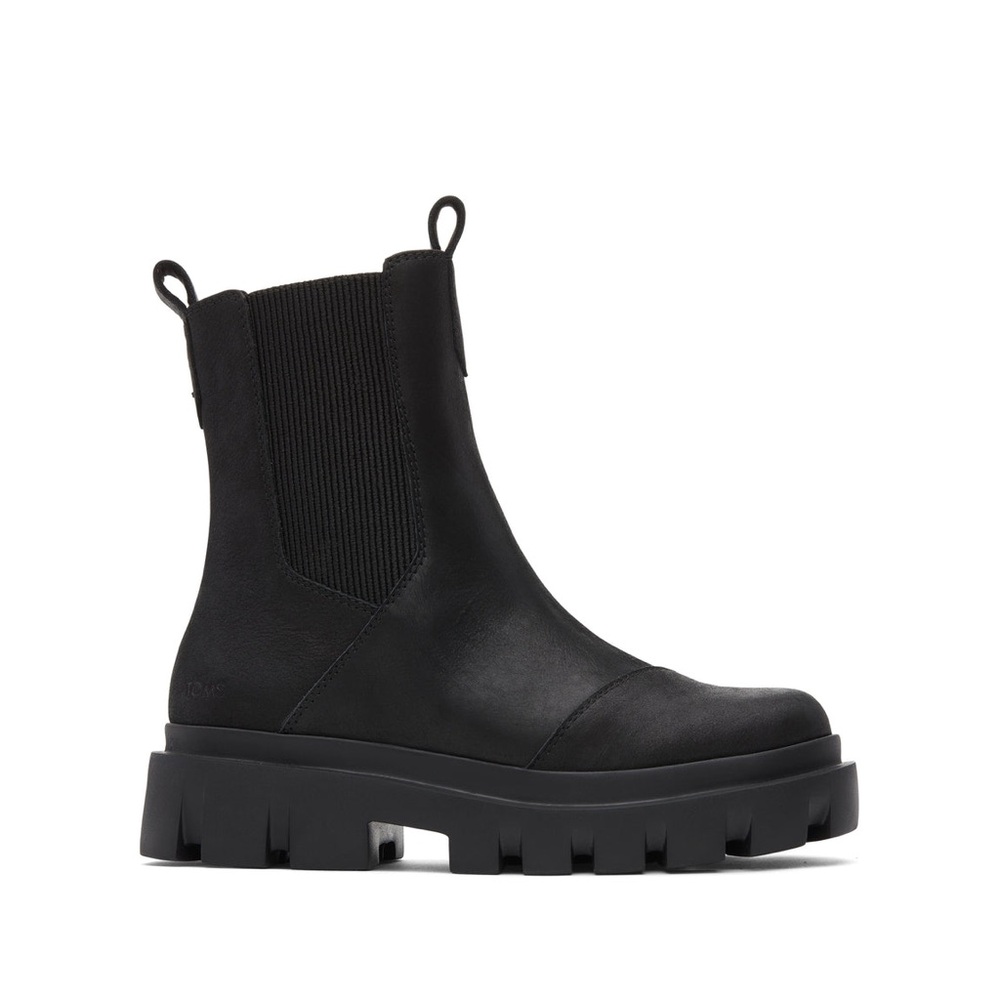 TOMS Rowan Black Boots Suede